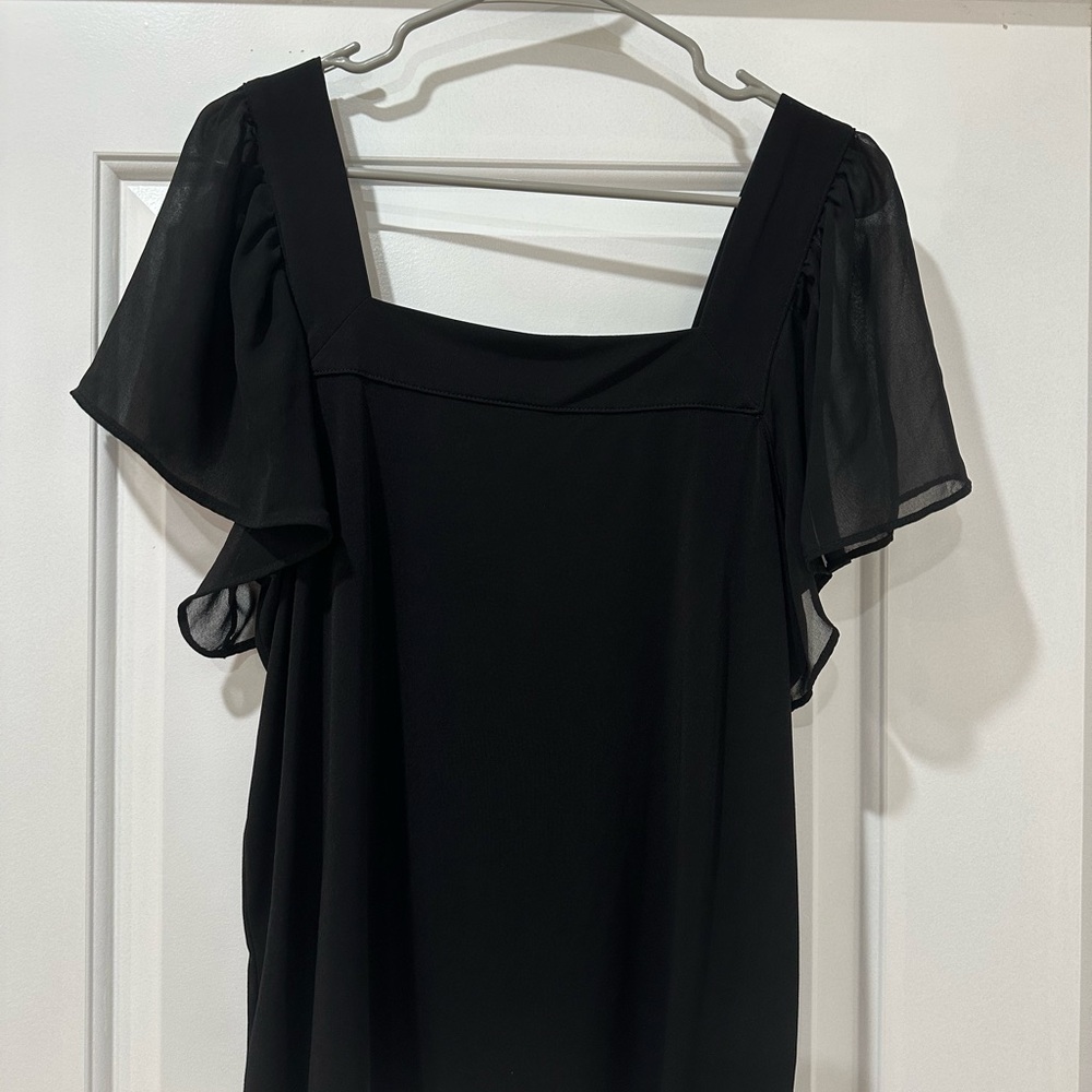 Calvin Klein Black Square Neck Blouse